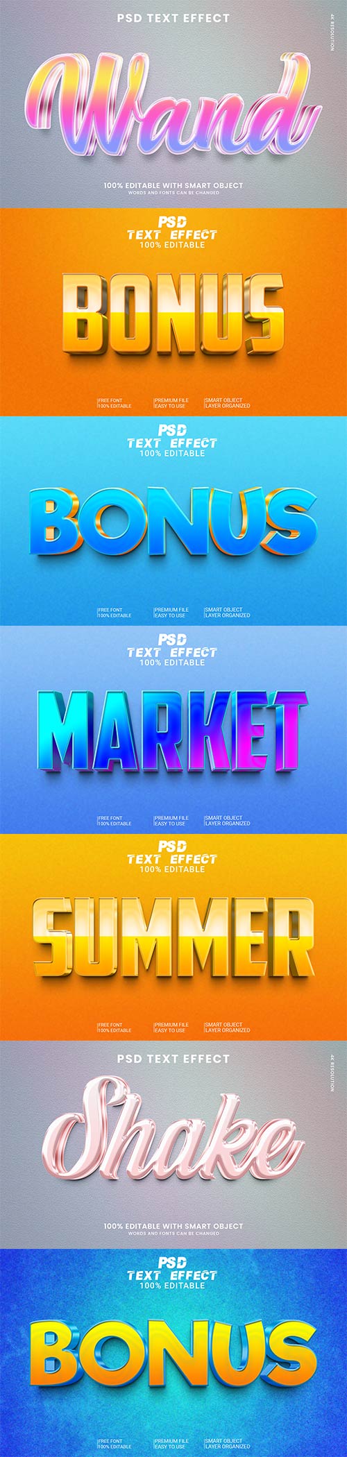 Psd textual content impact set vol 497