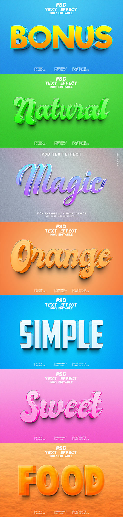 Psd textual content impact set vol 496