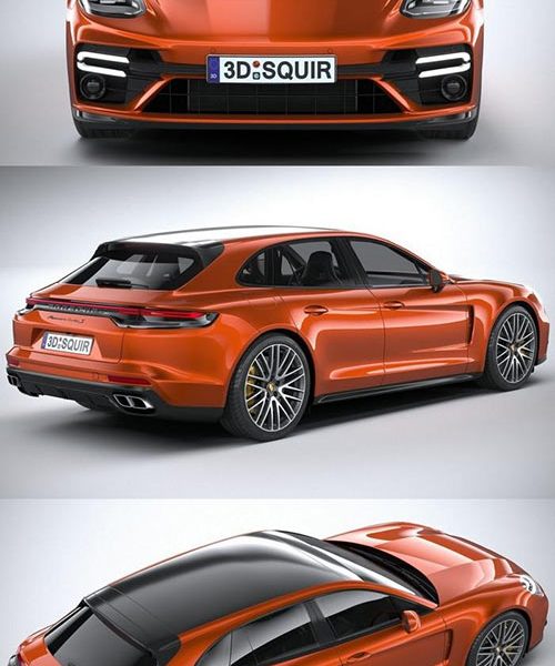 3D Fashions Porsche Panamera Turbo S Sport Turismo 2021 3D Model