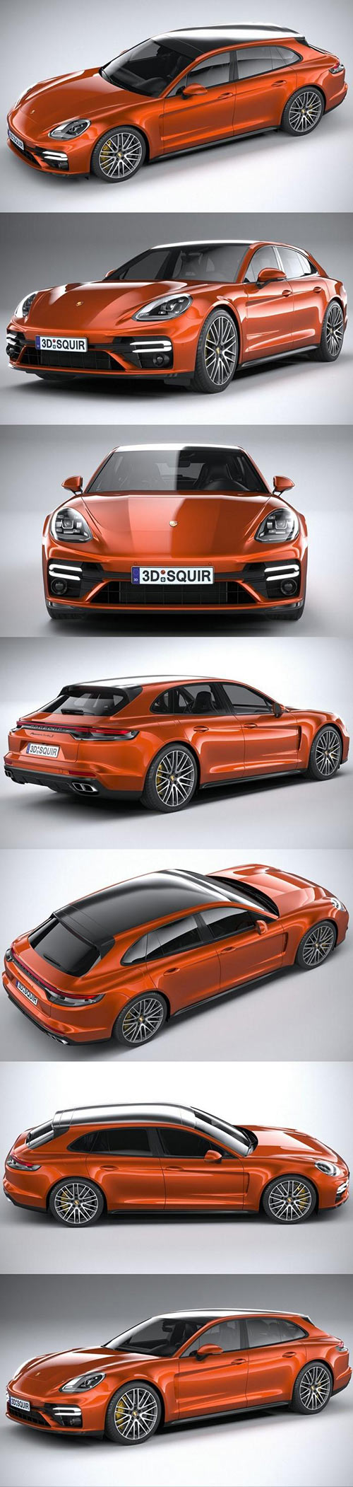 3D Fashions Porsche Panamera Turbo S Sport Turismo 2021 3D Model