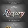 Luxurious 3d glitter textual content material affect silver kind premium psd