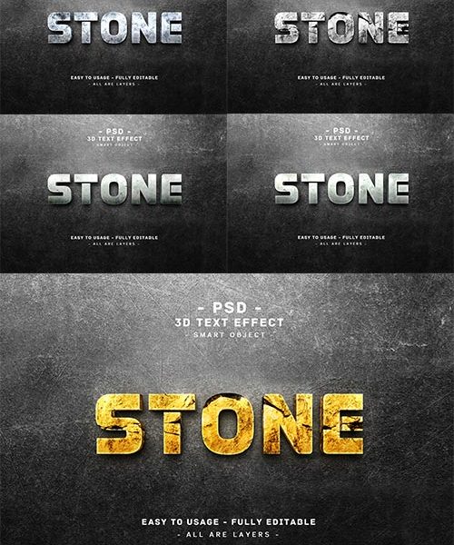 Stone Psd textual content material influence set vol 582