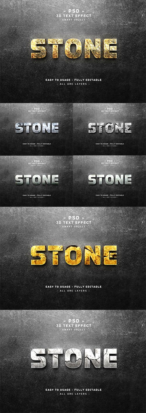 Stone Psd textual content material influence set vol 582