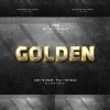 3d golden textual content material sort influence on wall premium psd