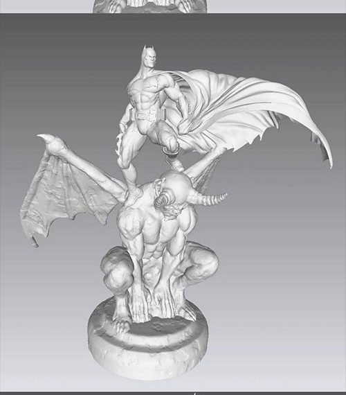 3D Print Fashions Batman on Gargoyle