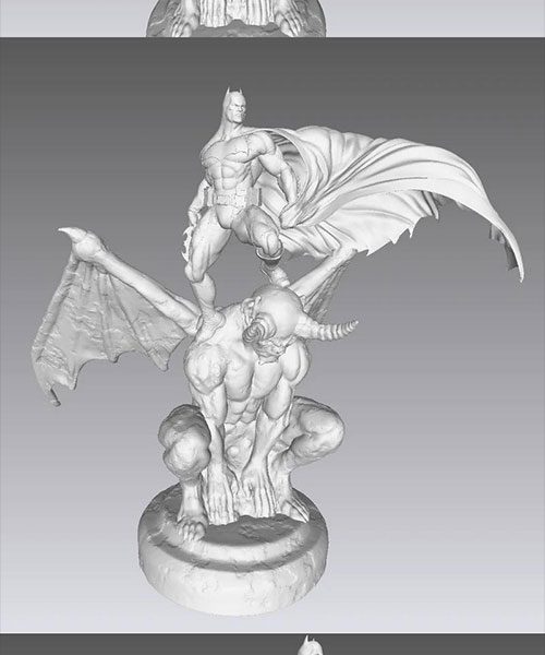 3D Print Fashions Batman on Gargoyle