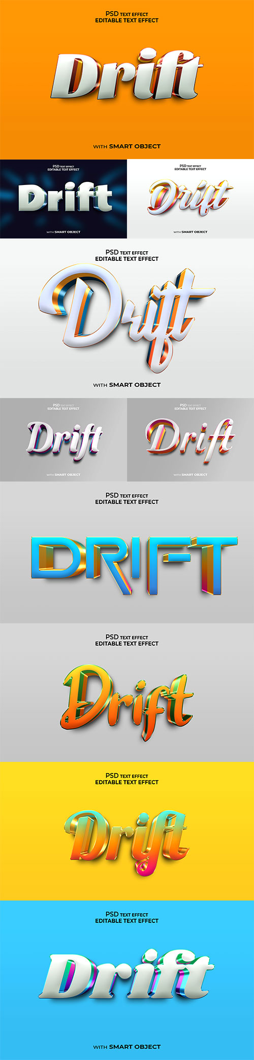 Drift Psd textual content material impression set vol 579