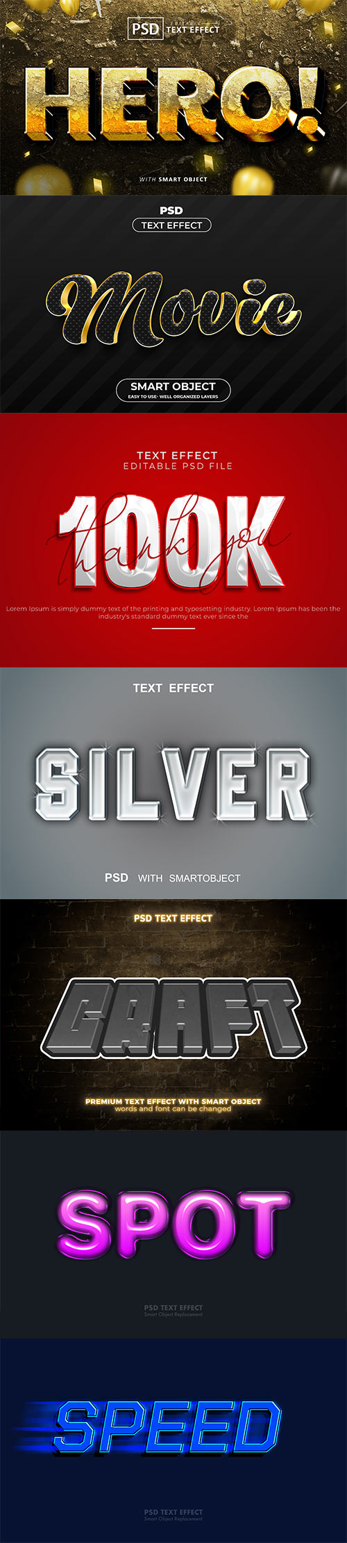 Psd textual content impact set vol 543