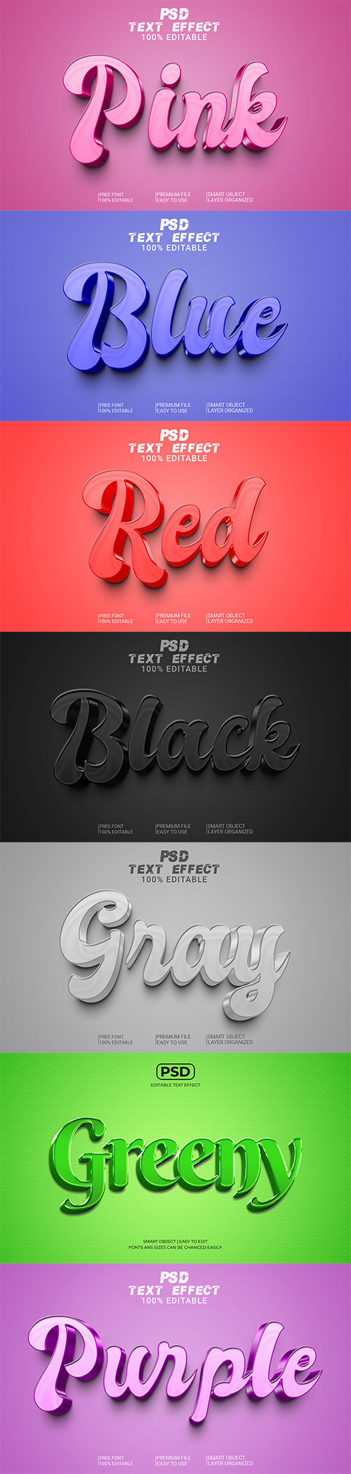 Psd textual content impact set vol 495