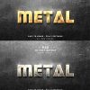 3d metal textual content material affect kind premium psd