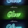 Glow textual content material impression premium psd