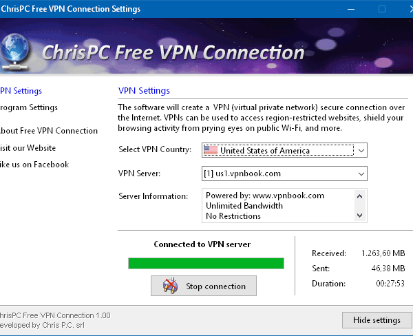 ChrisPC Free VPN Connection 2.17.22