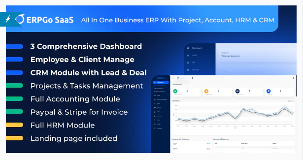 ERPGo SaaS v3.1 – All In One Enterprise ERP With Mission,…