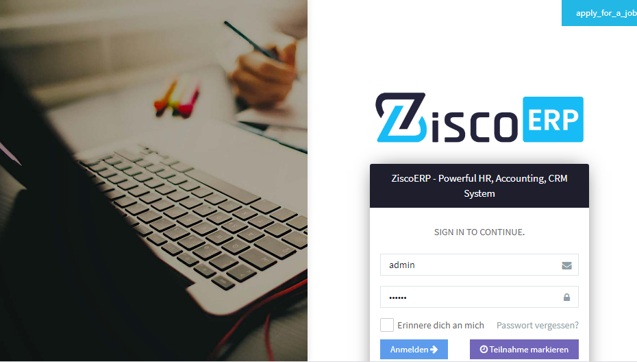 ZiscoERP v5.0.8 – a strong personnel administration system, accounting, CRM