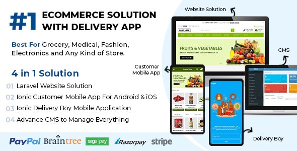 Ecommerce Answer with Supply App For Grocery, Meals, Pharmacy, Any Retailer…